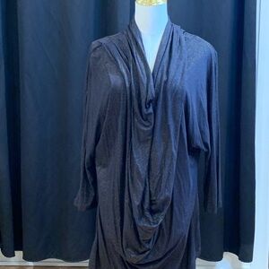 Lane Bryant Black Drape Blouse